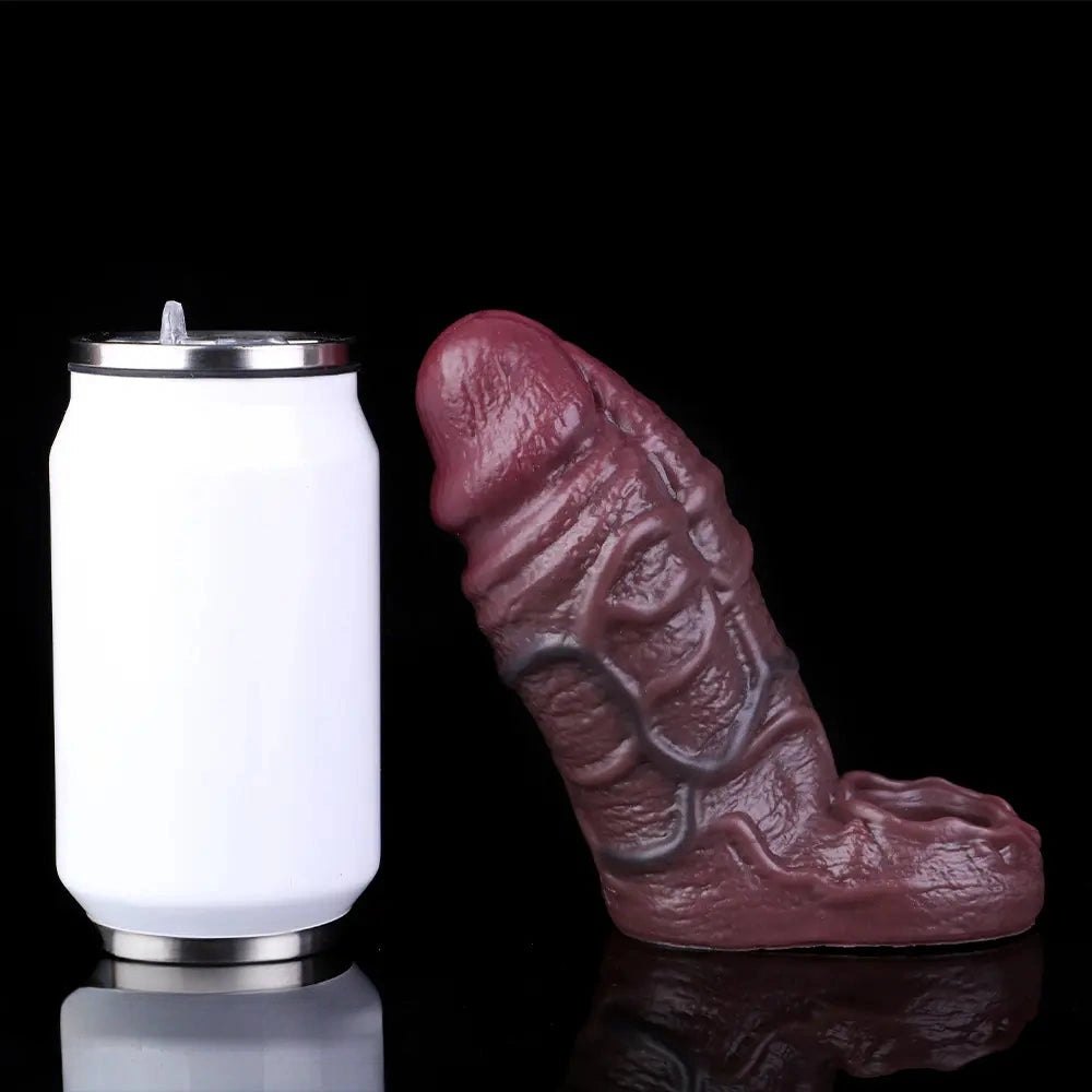 Coffee brown wearable silicone penis sleeve, photo 7