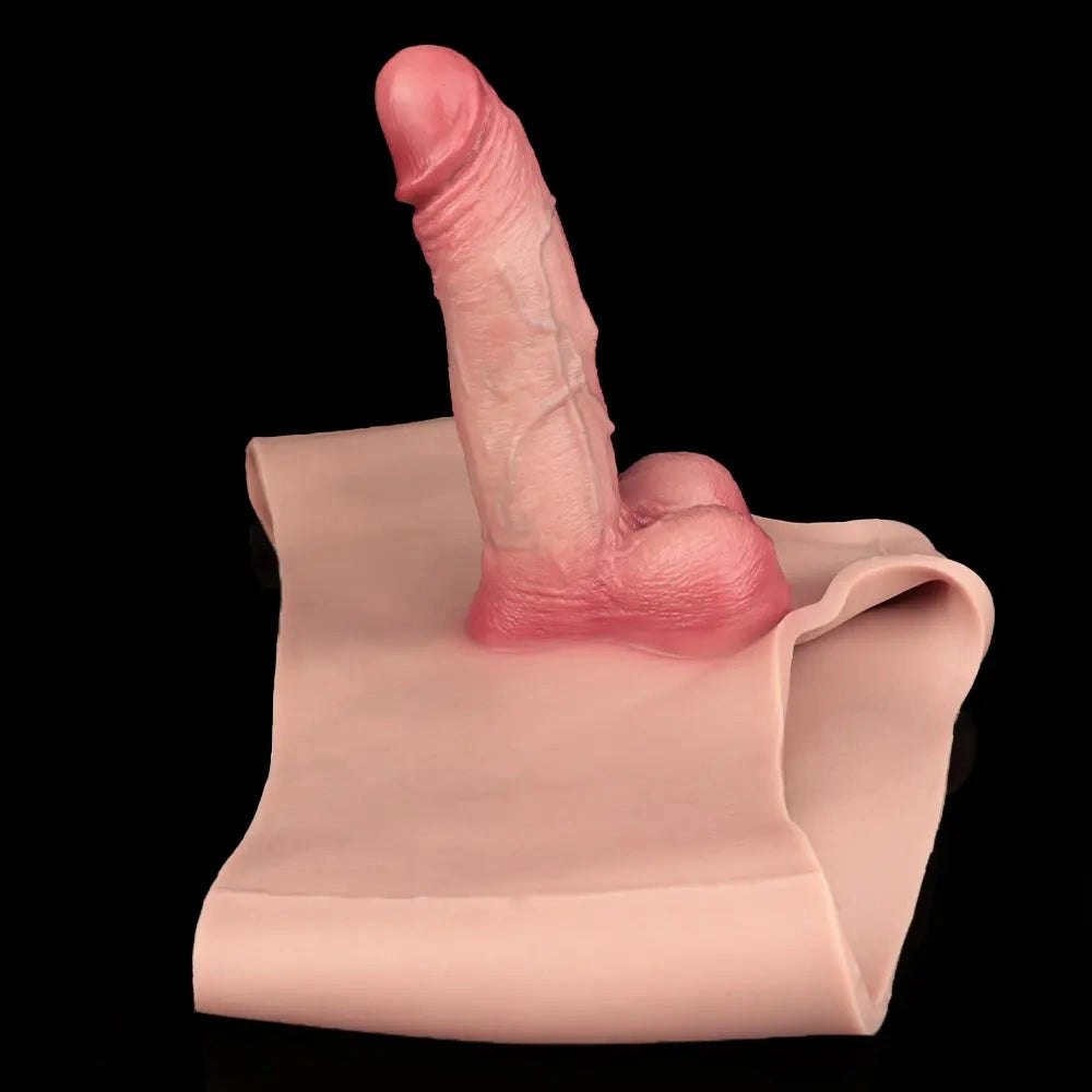 Flesh wearable strap realistic dildo, photo 1