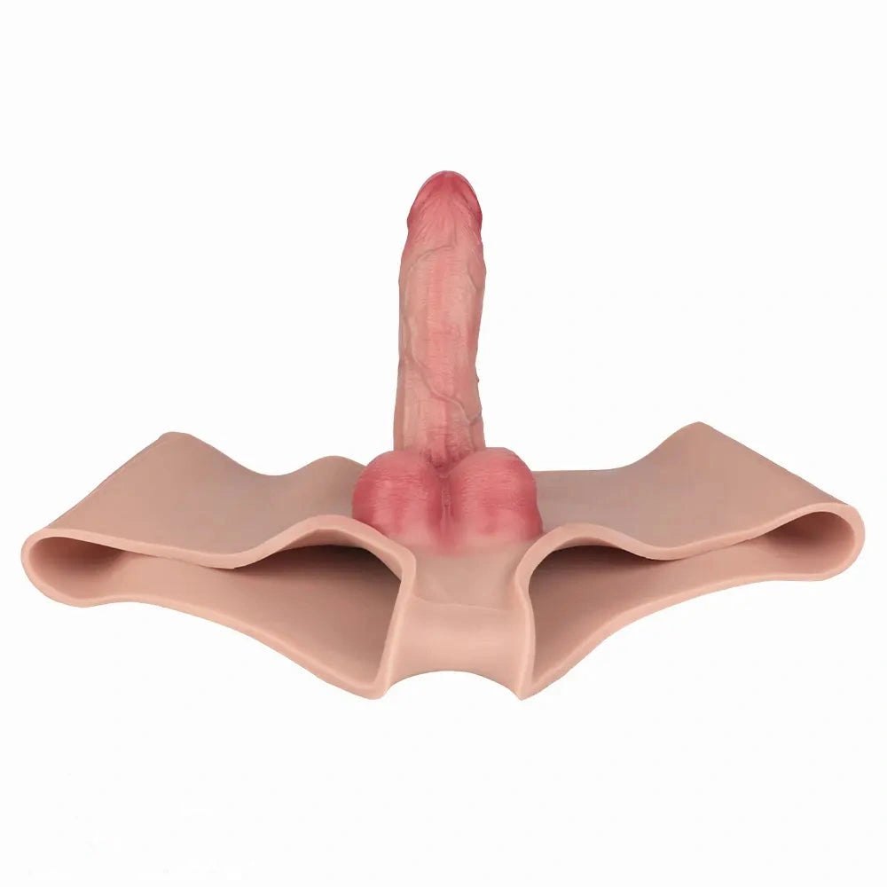 Flesh wearable strap realistic dildo, photo 6