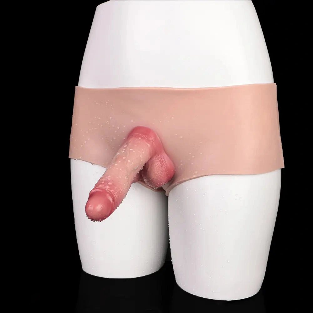 Flesh wearable strap realistic dildo, photo 7