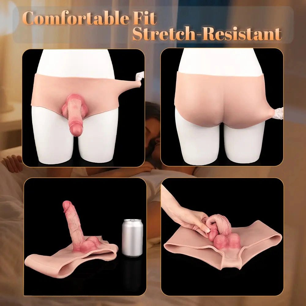 Flesh wearable strap realistic dildo, photo 8