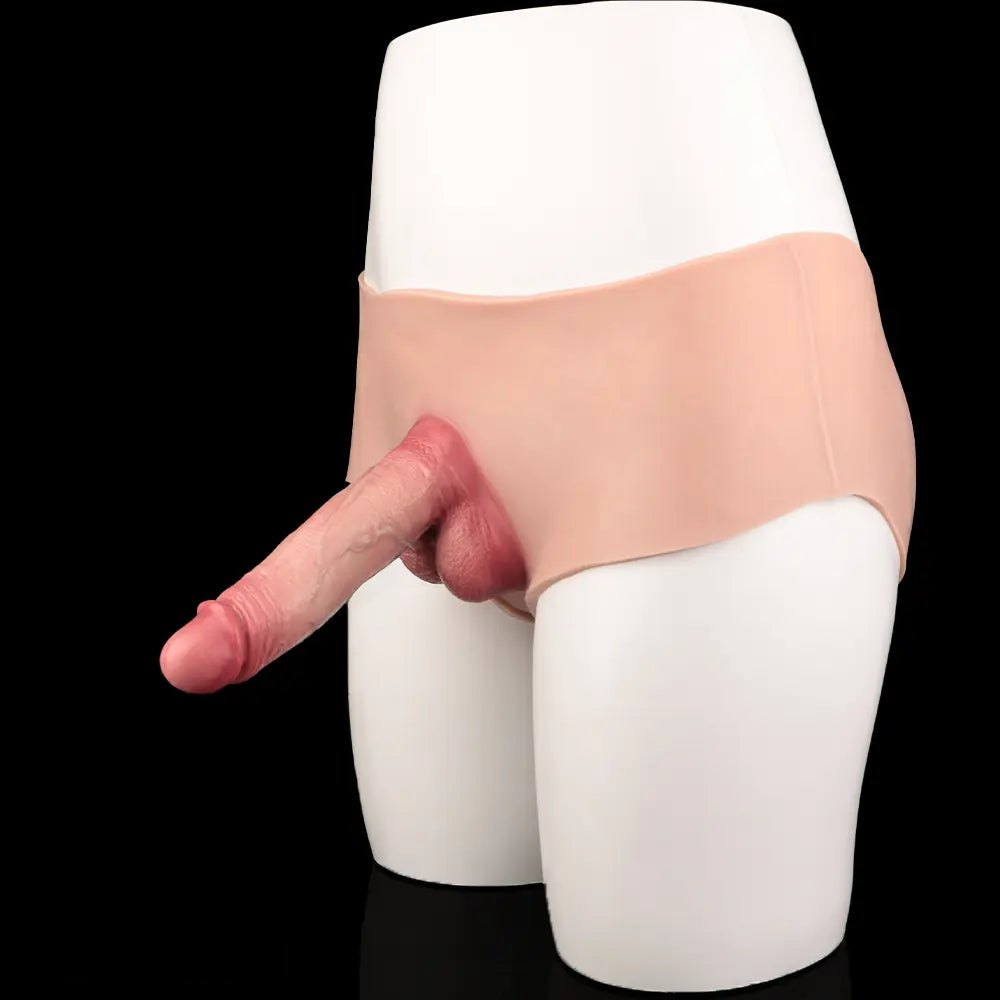 Flesh wearable strap realistic dildo, photo 9