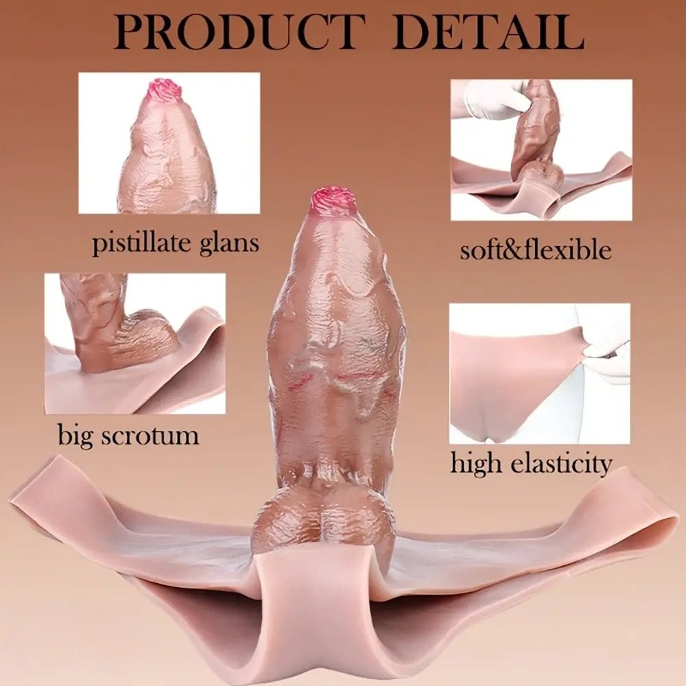 Flesh-tone strap-on dildo, photo 6