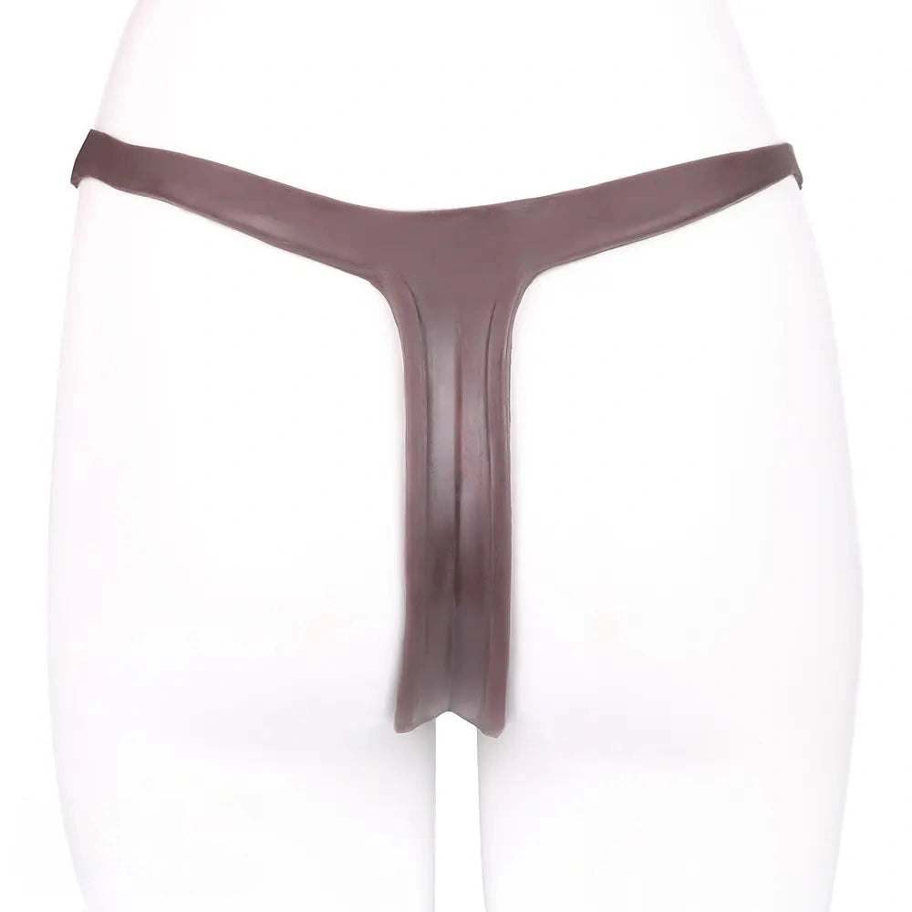 Coffee brown wearable strap-on dildo, photo 10