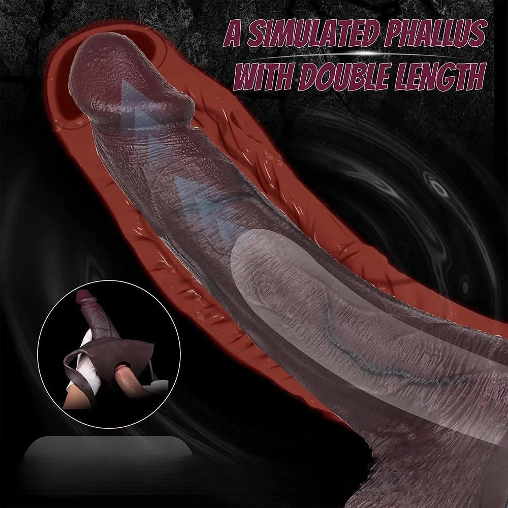Coffee brown wearable strap-on dildo, photo 5