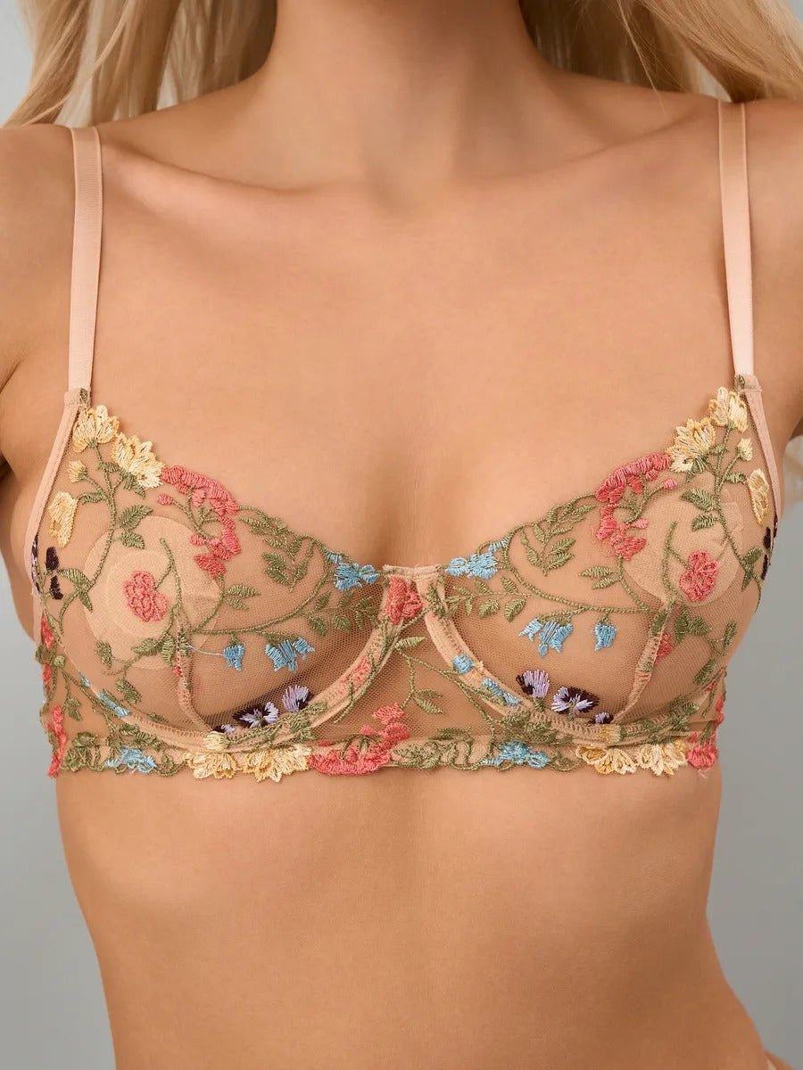 Honey gold bralette garter belt set, photo 7