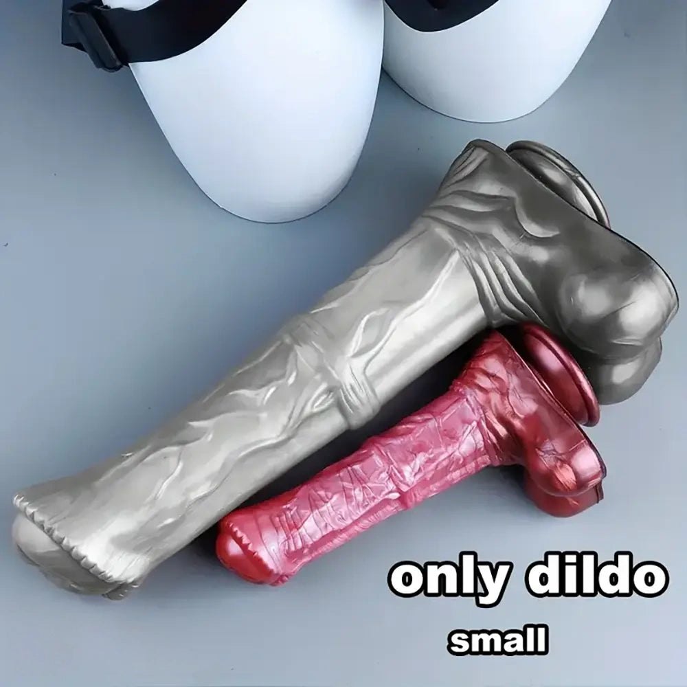 Pink horse cock strap-on silicone dildo, photo 2