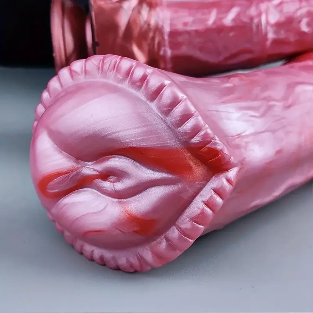 Pink horse cock strap-on silicone dildo, photo 4