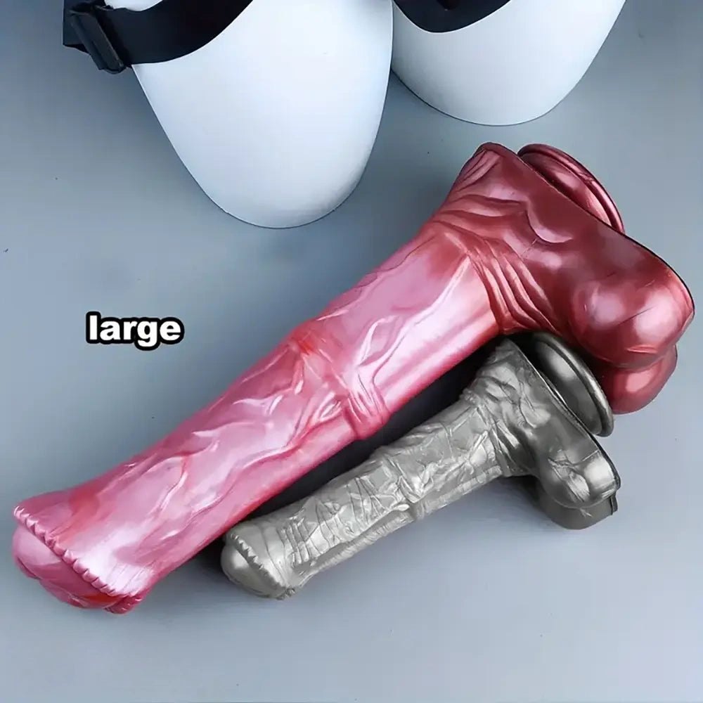 Pink horse cock strap-on silicone dildo, photo 8