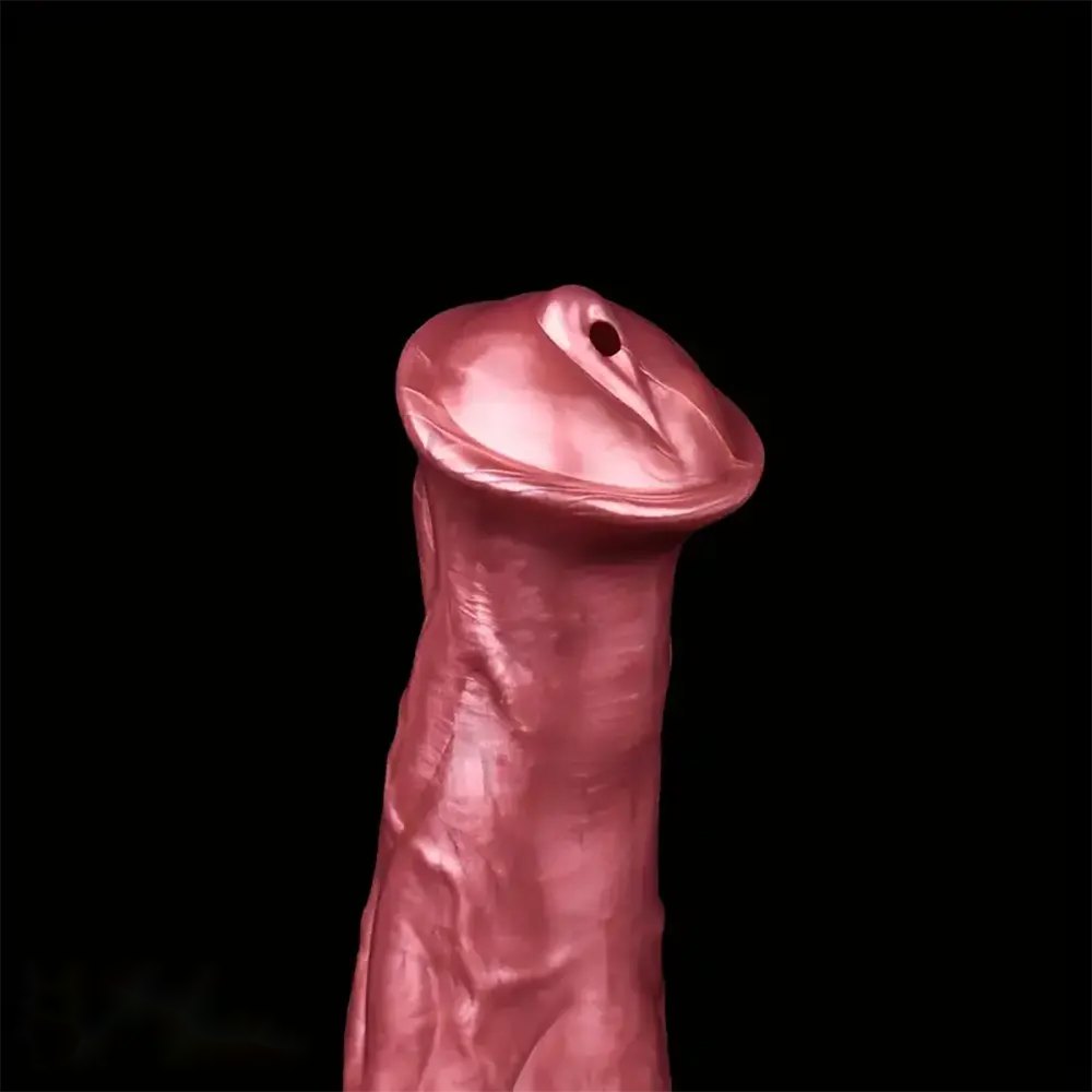 Knotted horse silicone dildo with squirt bulb, photo 11