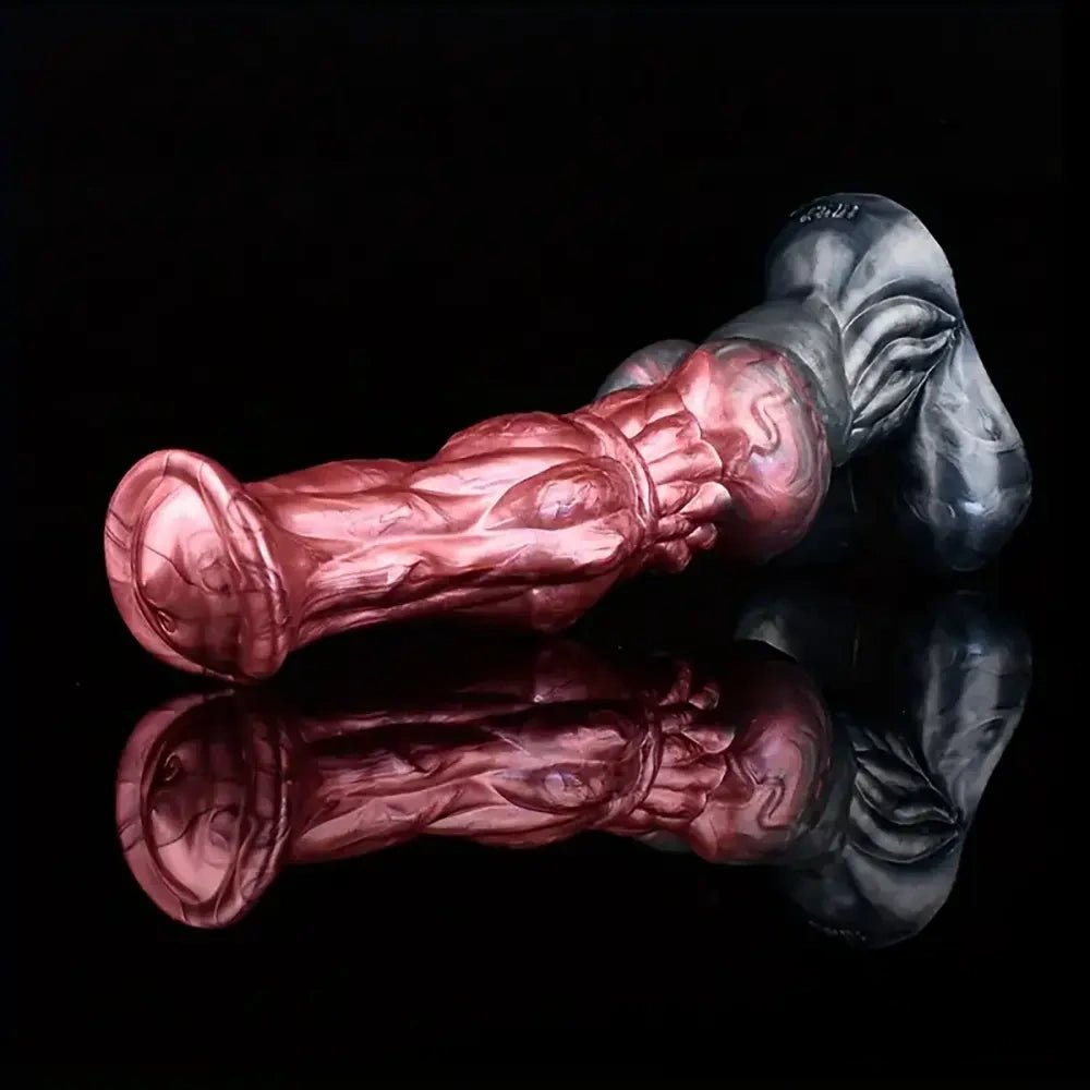Red and black horse fantasy knot dildo, photo 6
