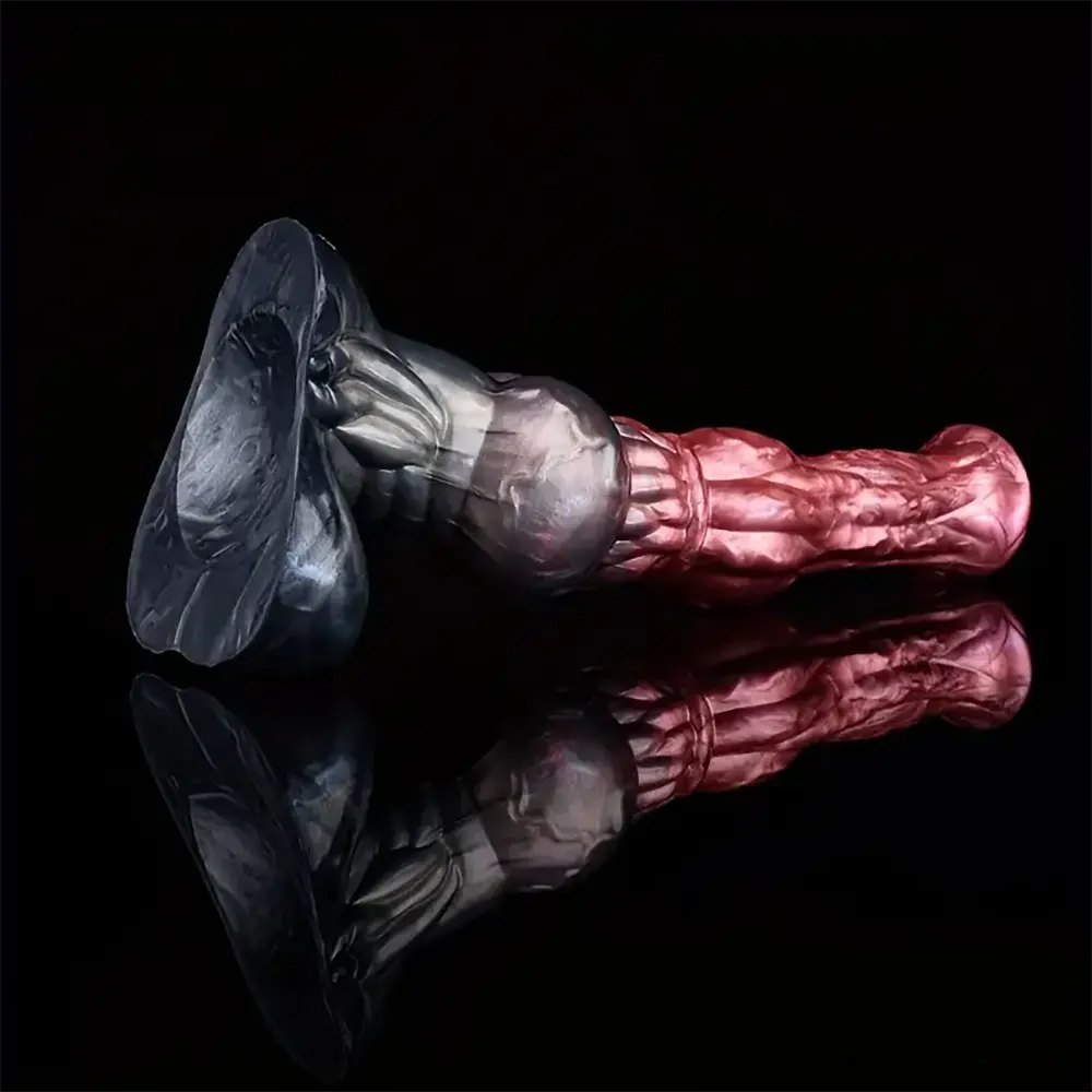 Red and black horse fantasy knot dildo, photo 8