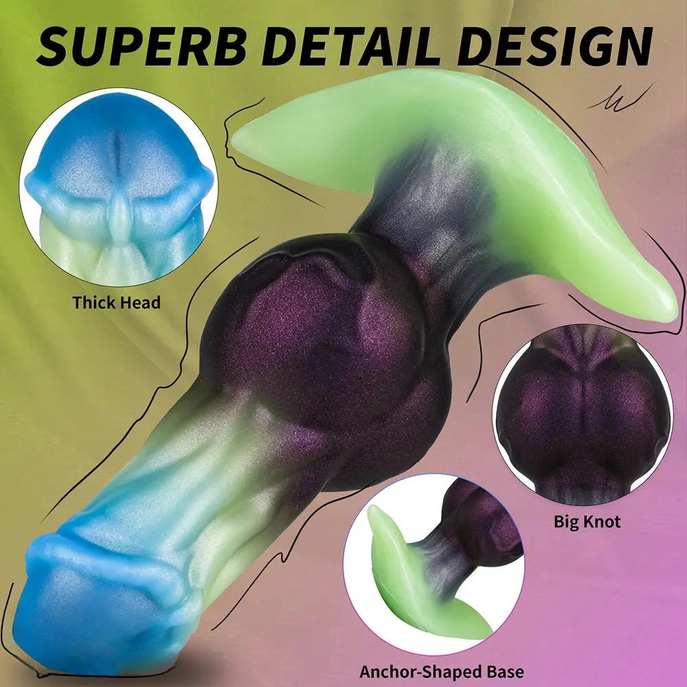 Knotted animal silicone dildo, photo 6