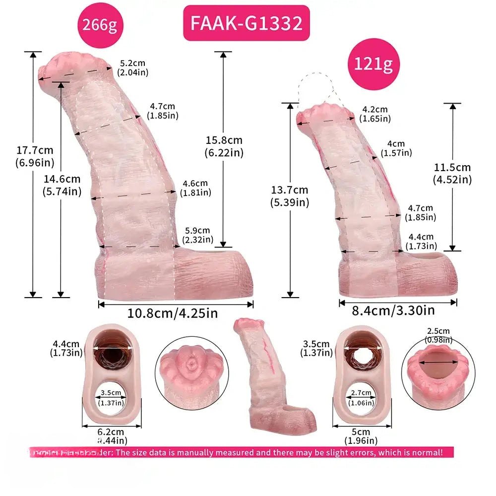 Flesh tone horse penis sleeve dildo, photo 6