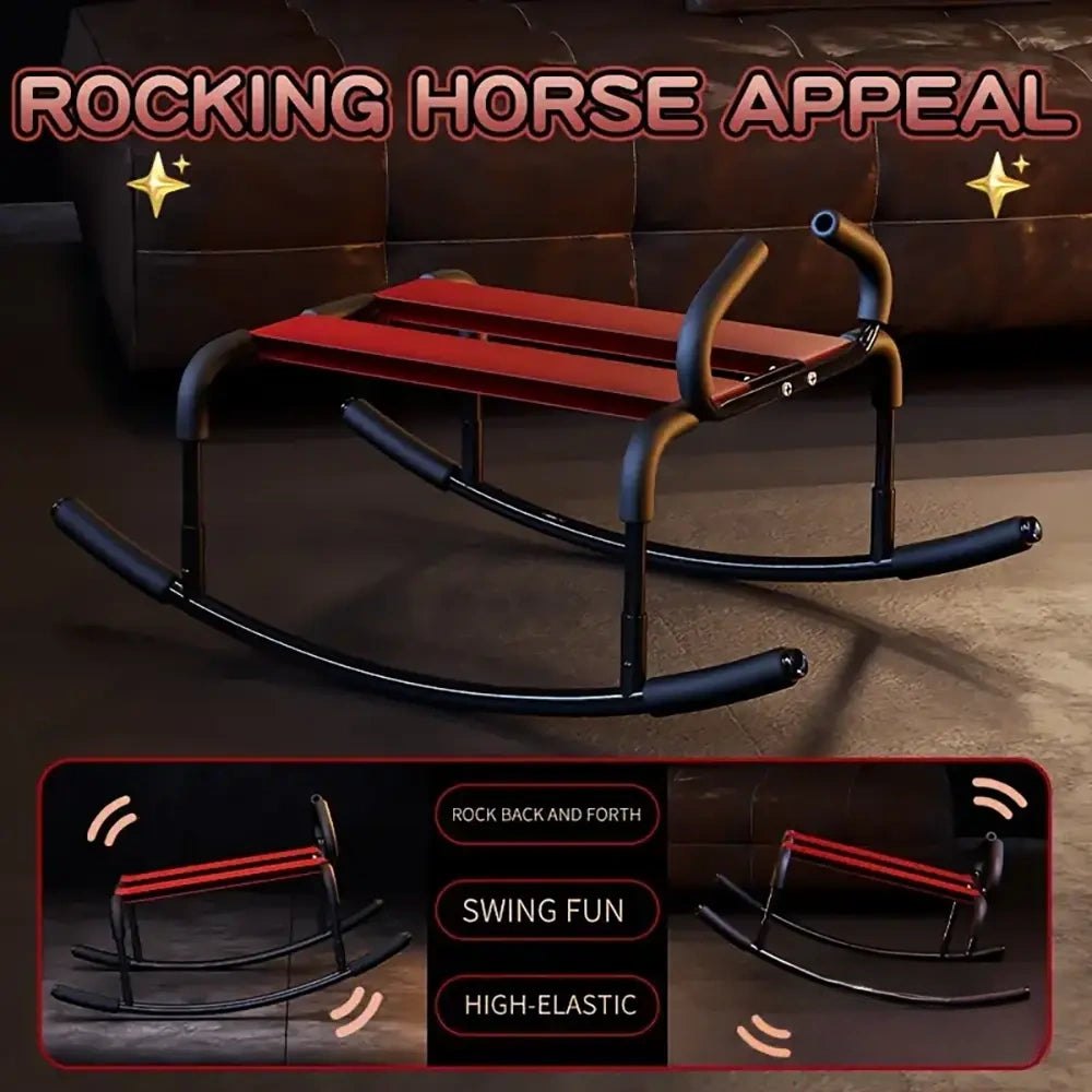 Metal horse rocking chair with handrails, photo 4