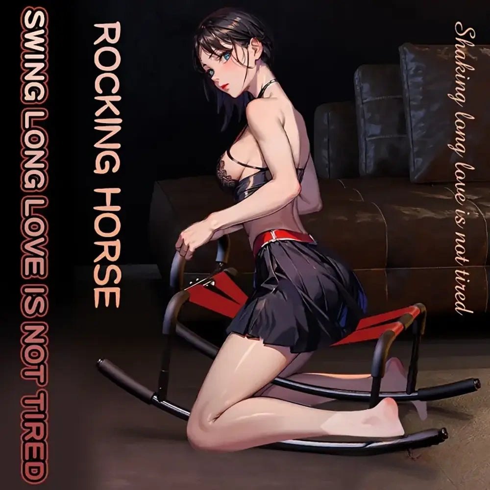 Metal horse rocking chair with handrails, photo 7