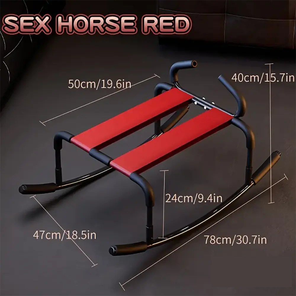 Metal horse rocking chair with handrails, photo 9