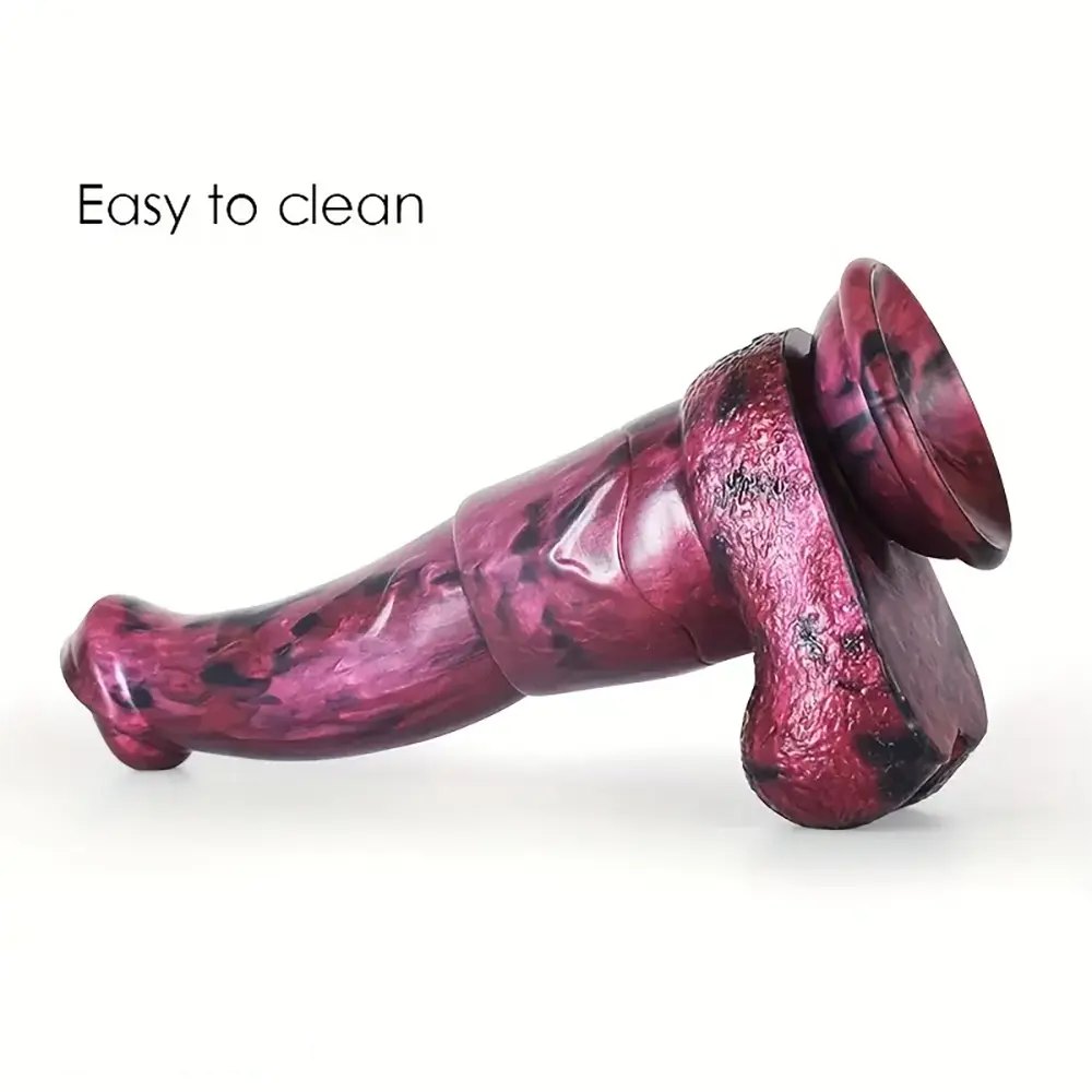 Maroon black marbled horse style dildo, photo 2