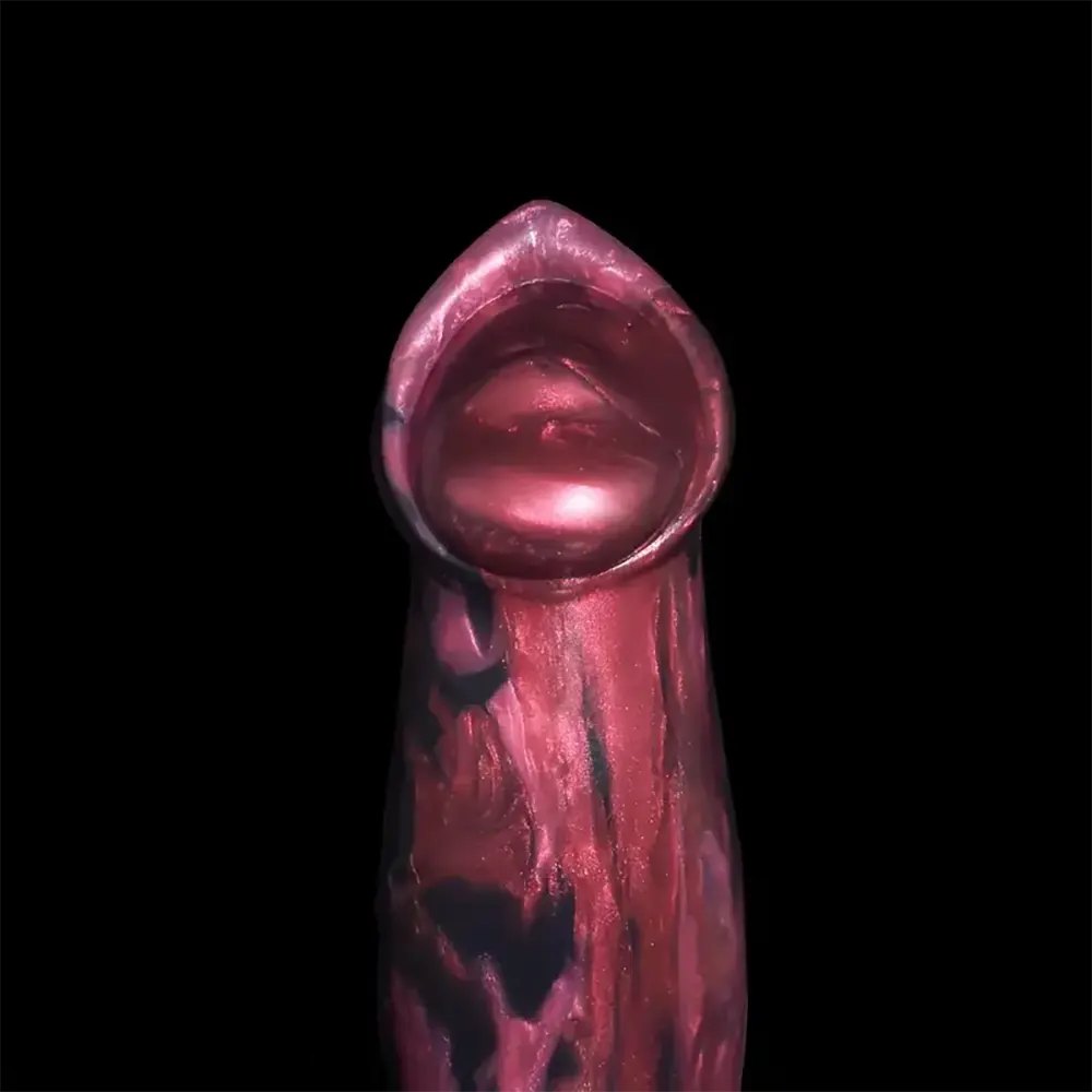Maroon black marbled horse style dildo, photo 8