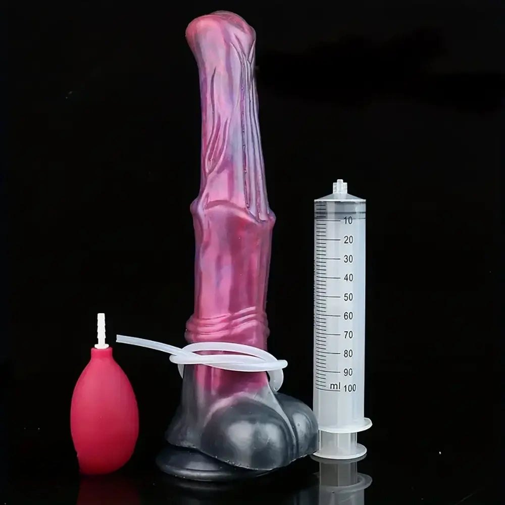 Purple horse style silicone dildo, photo 1