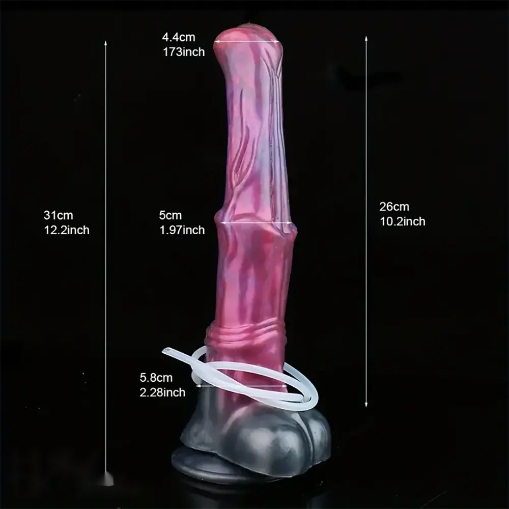 Purple horse style silicone dildo, photo 11