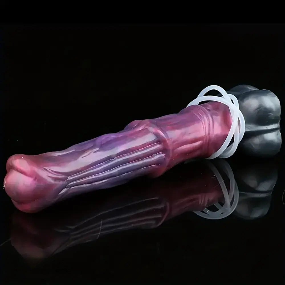 Purple horse style silicone dildo, photo 3