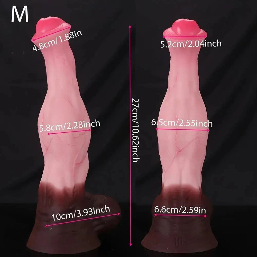 Flesh horse knot silicone dildo