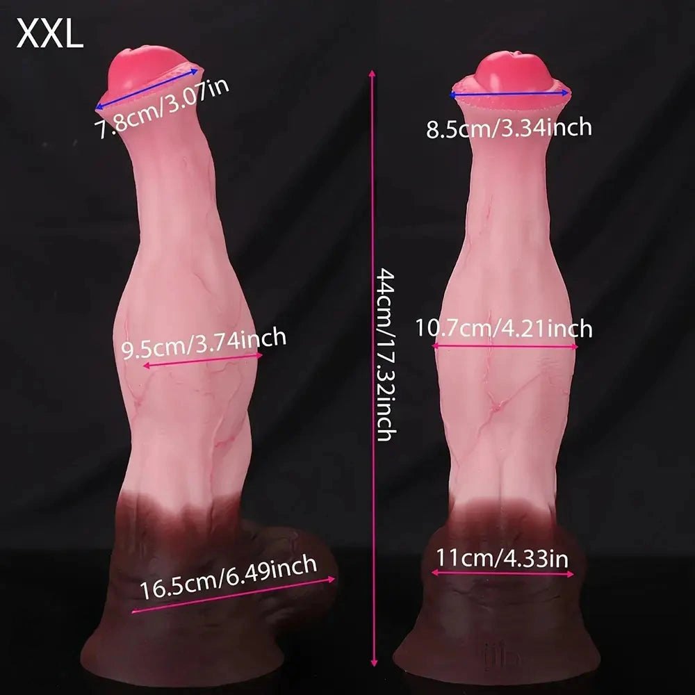 Horse knot silicone dildo, photo 14