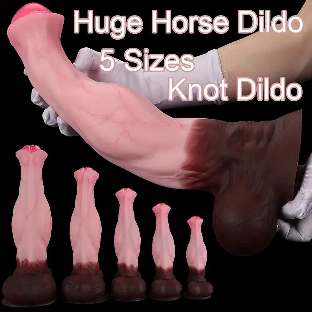 Horse knot silicone dildo, photo 2