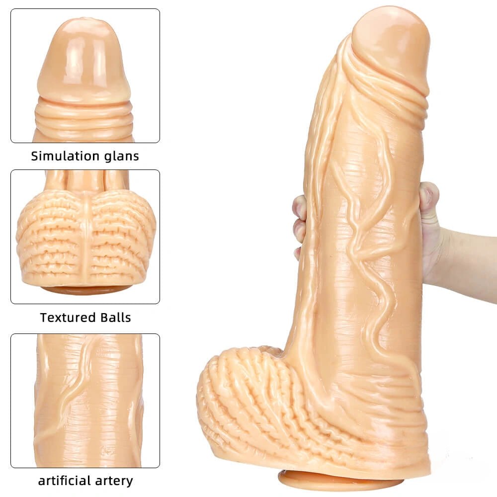 Realistic textured PVC dildo, photo 12
