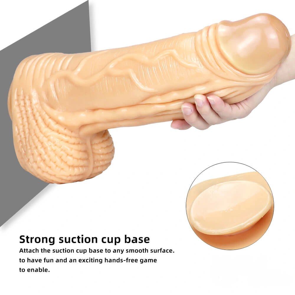 Realistic textured PVC dildo, photo 14