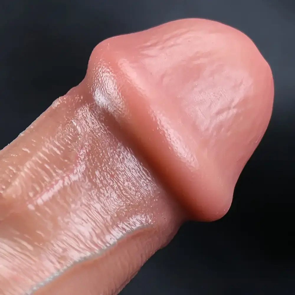 Flesh-tone huge realistic silicone dildo, photo 4