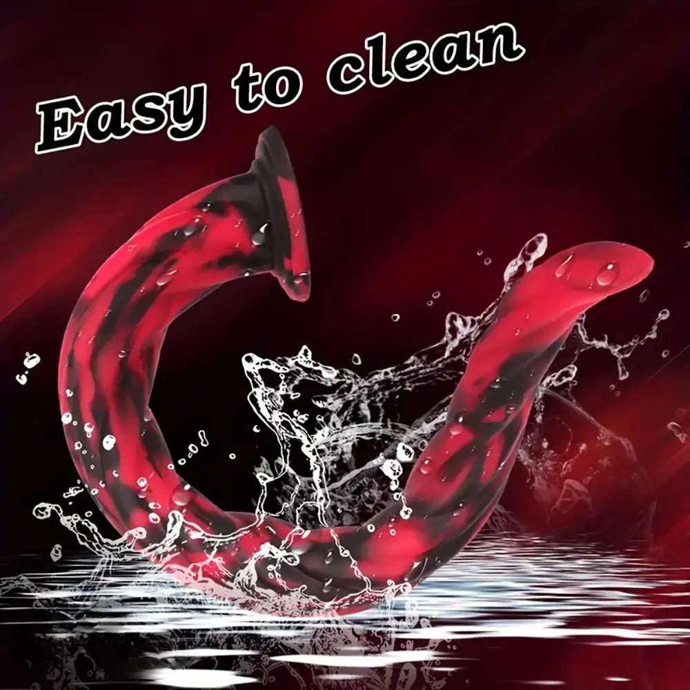 Ridged marbled silicone suction cup dildo, photo 11