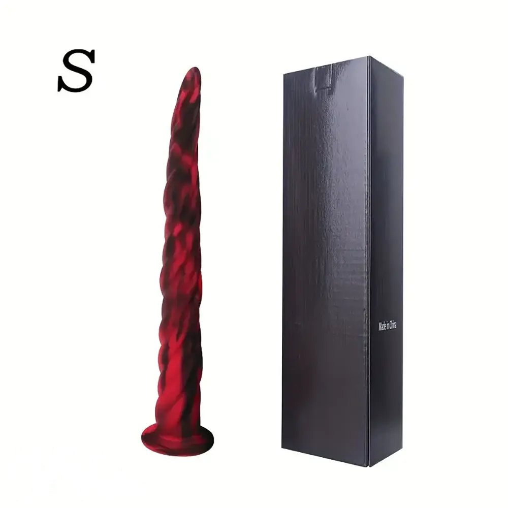 Ridged marbled silicone suction cup dildo, photo 2
