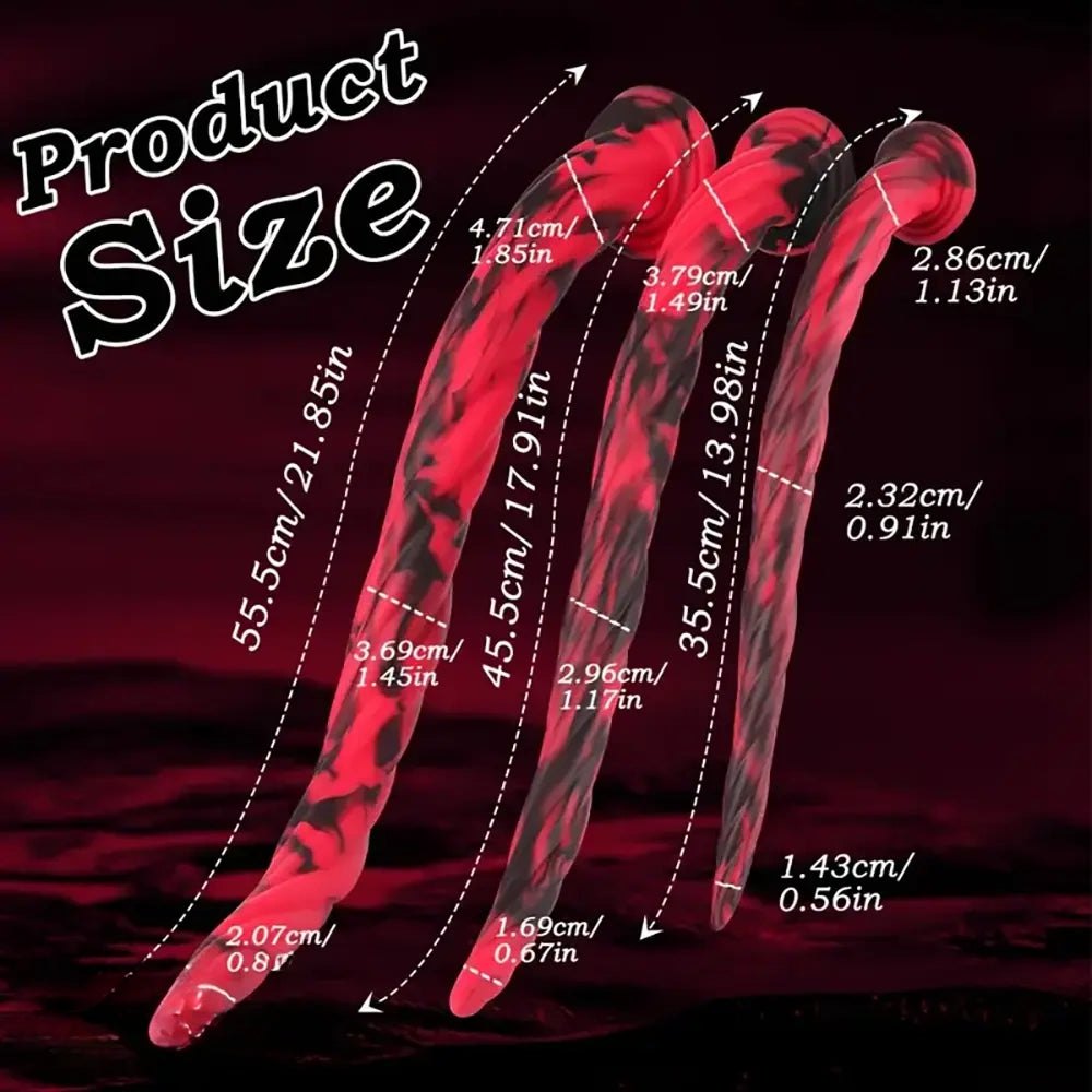 Ridged marbled silicone suction cup dildo, photo 5