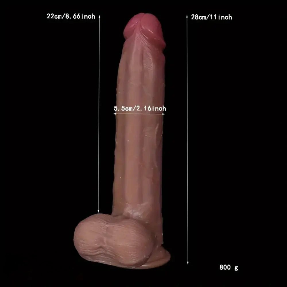 Flesh tone thick silicone dildo, photo 9