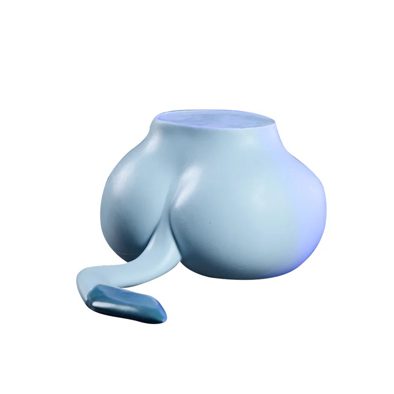 Ice blue fantasy creature masturbator torso, photo 1