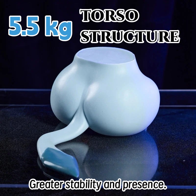 Ice blue fantasy creature masturbator torso, photo 5