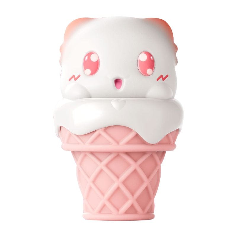 Pink and white ice cream cone silicone clit sucking vibrator, photo 1