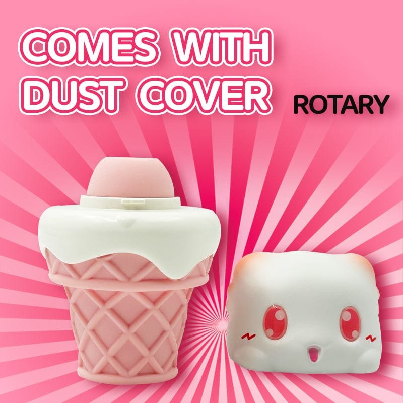 Pink and white ice cream cone silicone clit sucking vibrator, photo 5