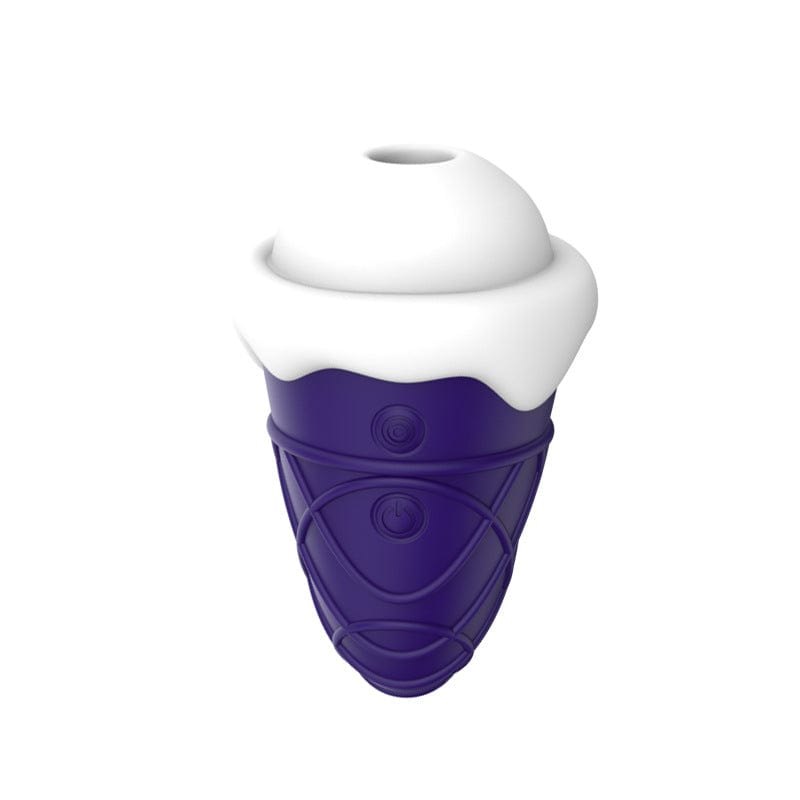 Blue and purple cone-shaped suction vibrator, photo 7