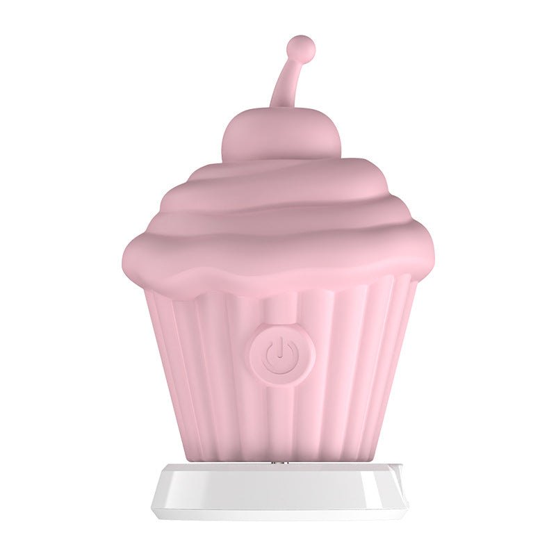 Pink ice cream cupcake clitoral vibrator