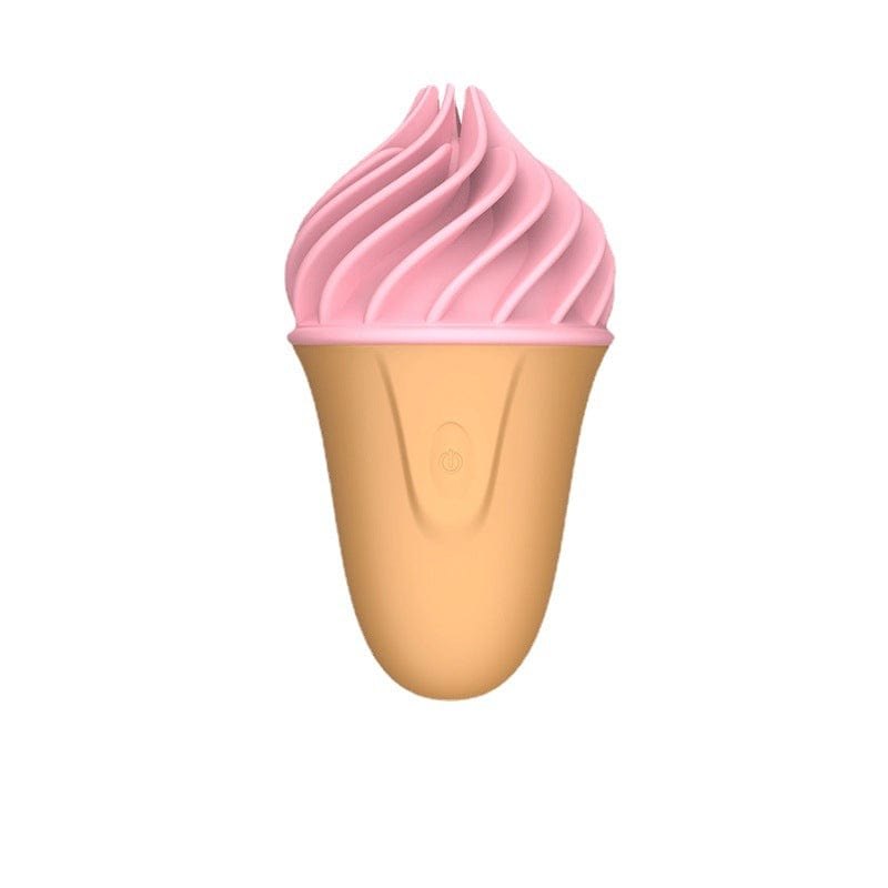 Orange ice cream shaped silicone bullet vibrator