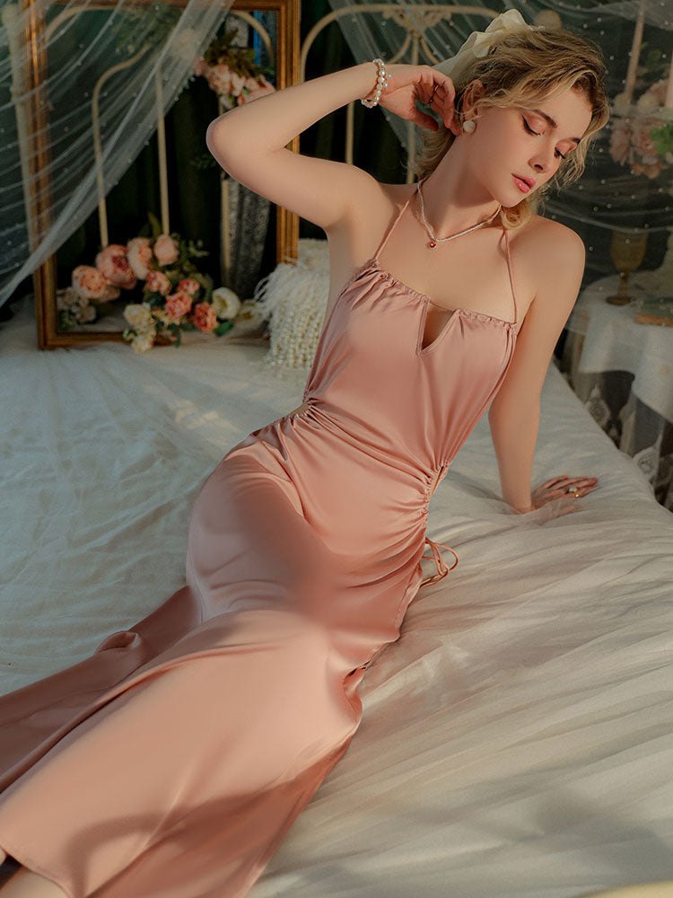Ice silk backless halter camisole nightgown, photo 9
