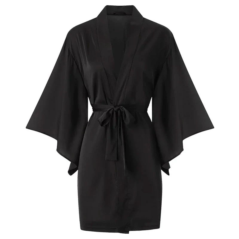Ice silk nightgown and robe set, photo 8