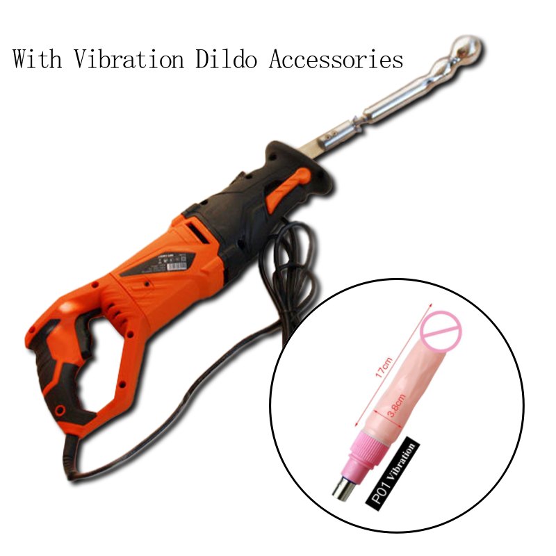 Orange industrial sex machine with dildo attachment, photo 4