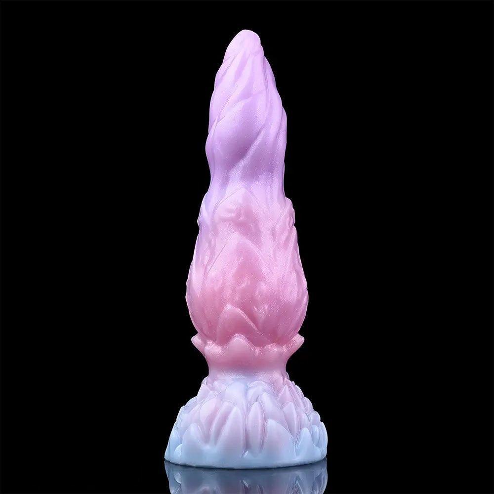 Ridged alien silicone inflatable fantasy dildo, photo 1
