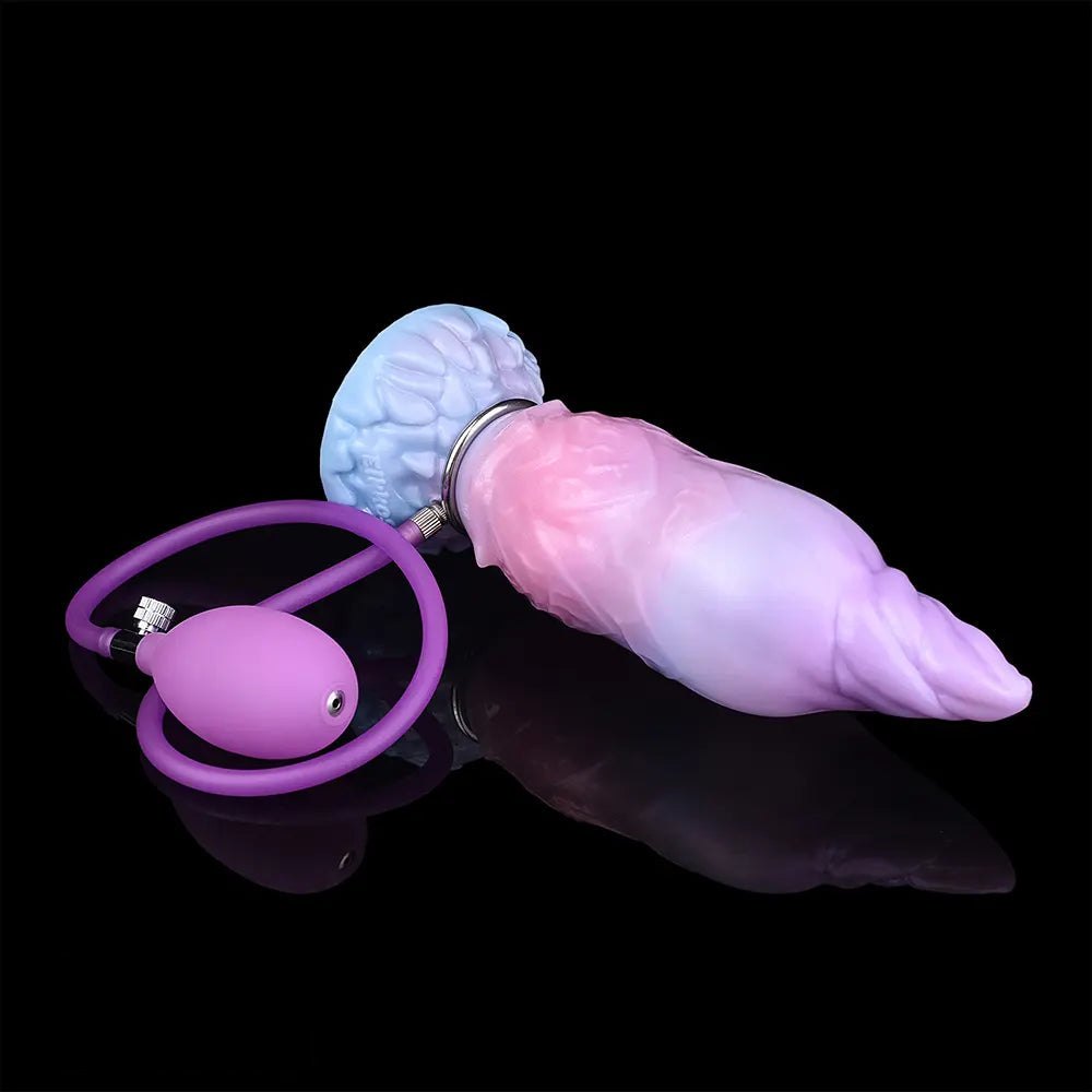 Ridged alien silicone inflatable fantasy dildo, photo 14