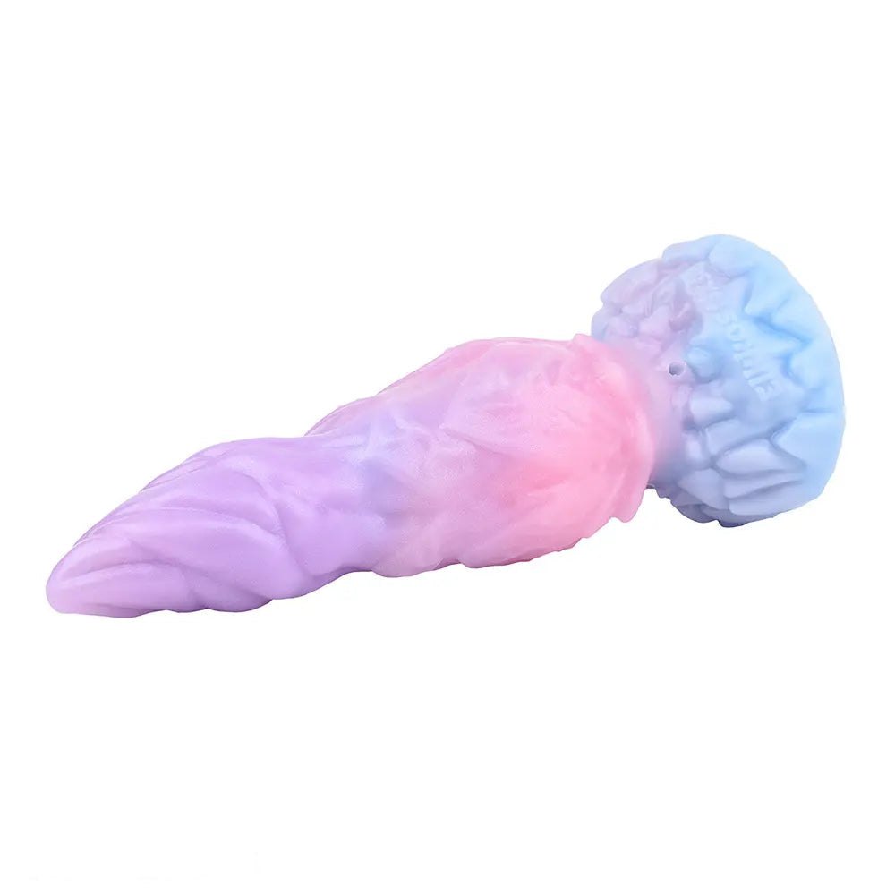 Ridged alien silicone inflatable fantasy dildo, photo 6