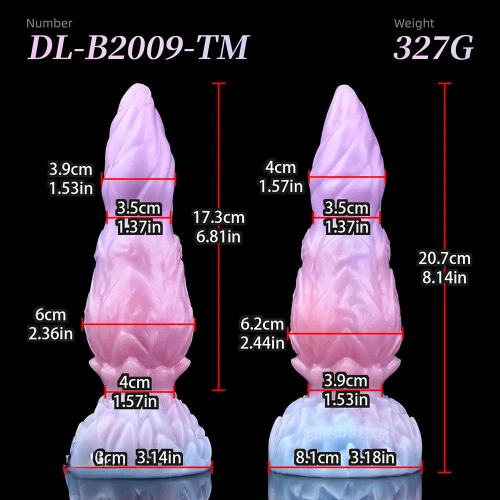 Ridged alien silicone inflatable fantasy dildo, photo 7